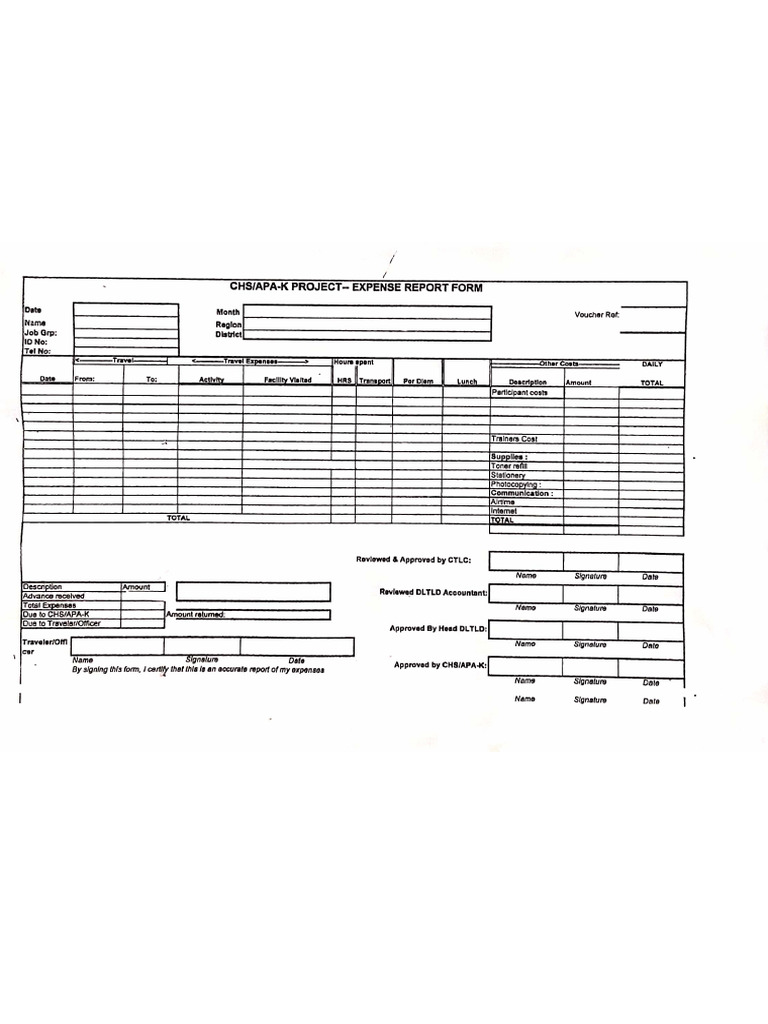 Expense Sheet | PDF