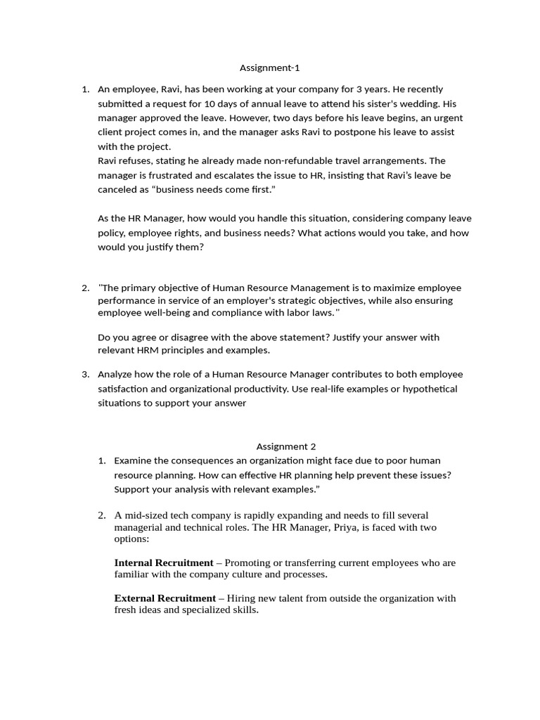 HR Strategies for Employee Leave and Recruitment | PDF | Human Resource ...
