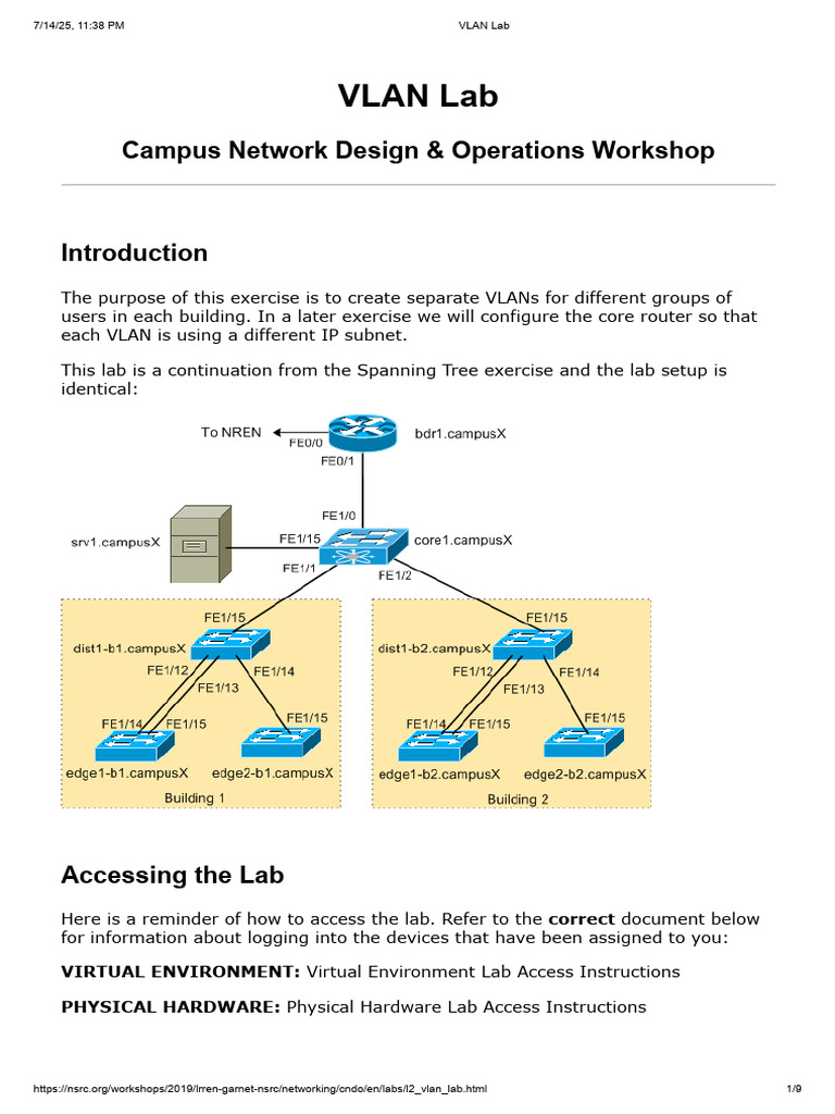 VLAN Configuration for Campus Networks | PDF | I Pv6 | Ip Address