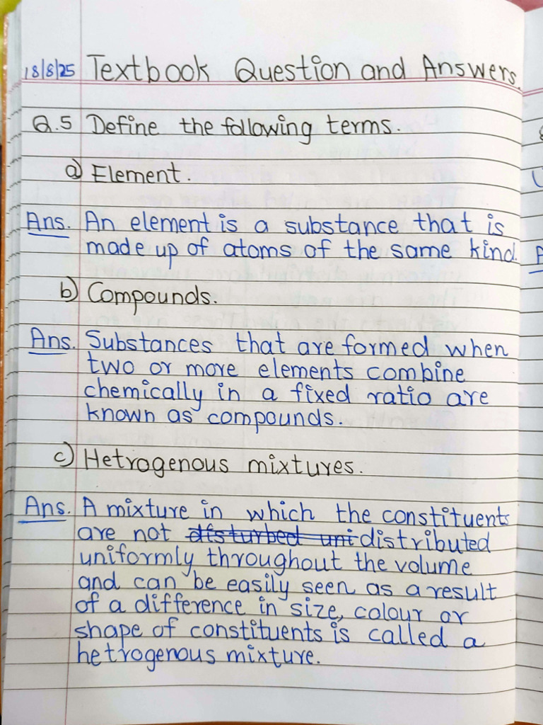 Elements, Compound and Miwtures NB Notes | PDF