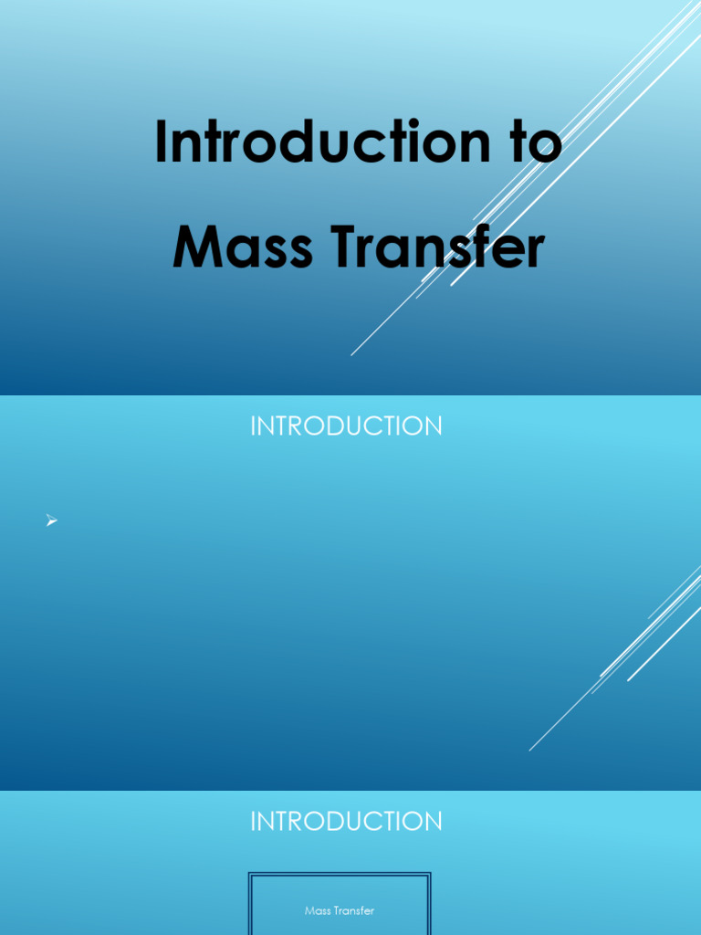 Understanding Mass Transfer Processes | PDF | Diffusion | Brownian Motion