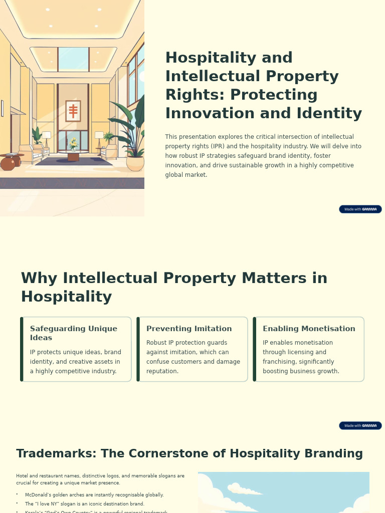 Hospitality and Intellectual Property Rights Protecting Innovation and ...