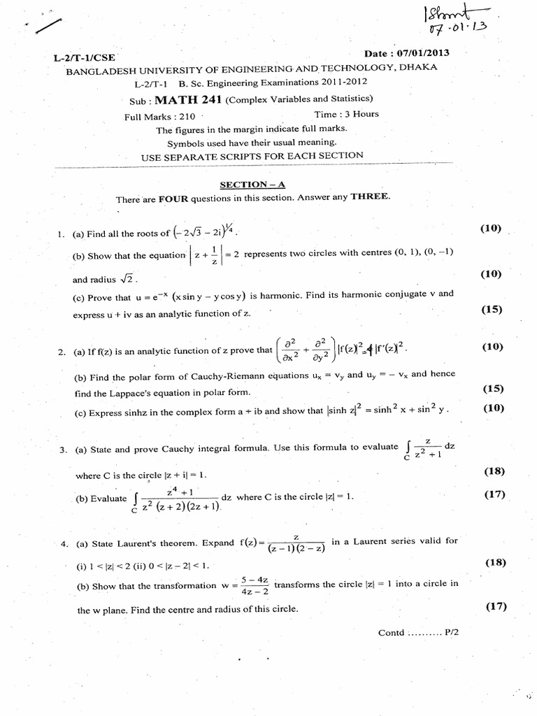 Complex Calculus | PDF | Functions And Mappings | Mathematical Relations