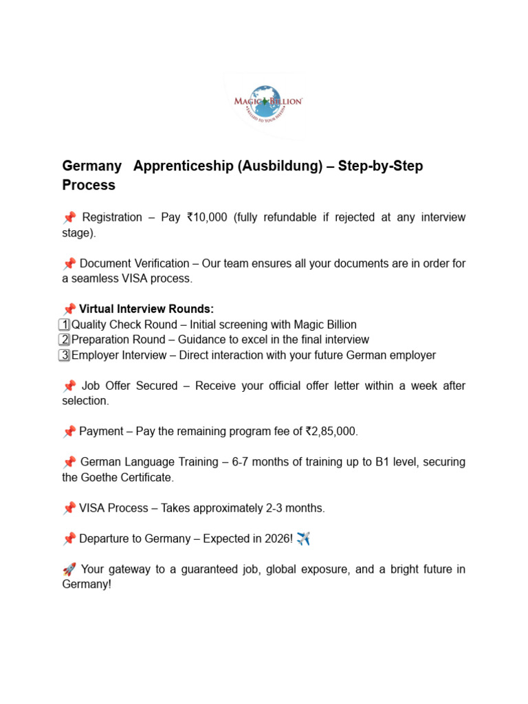 German Apprenticeship Application Guide | PDF