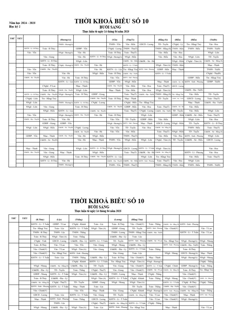 TKB số 10 | PDF