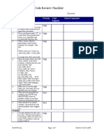 Code Review Checklist: Seq No. Issue Priority Code Segment Status/Comments