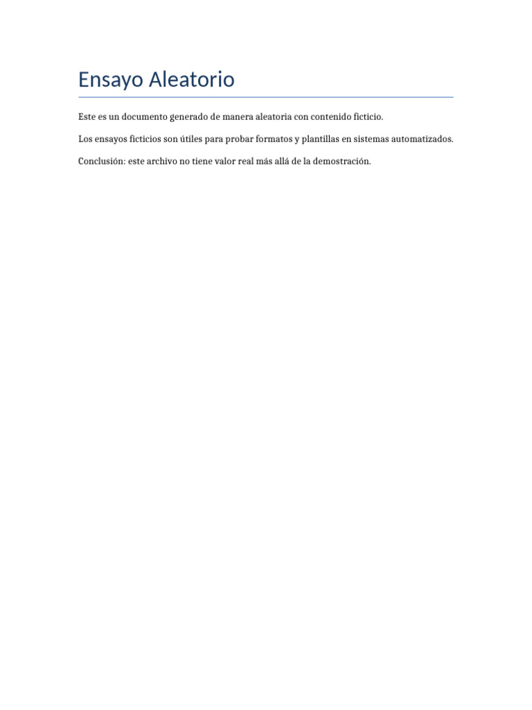 Documento Random | PDF