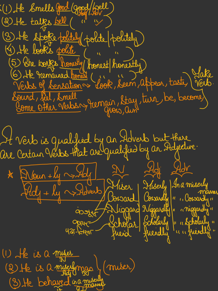 Adverb Class 01 Handwritten Notes-1 | PDF