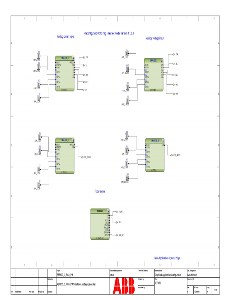 Preconfiguration C - REF630 | PDF