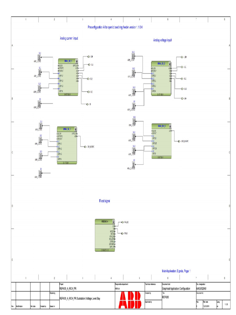 Preconfiguration A - REF630 | PDF