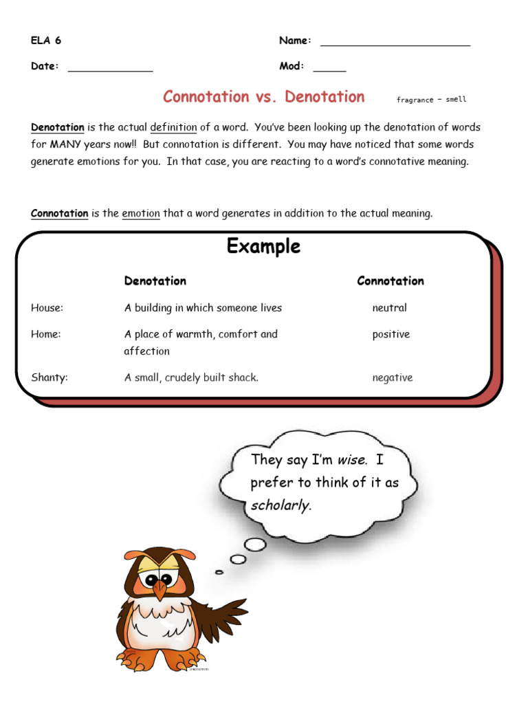 Understanding Connotation vs. Denotation | PDF | Connotation | Semantics