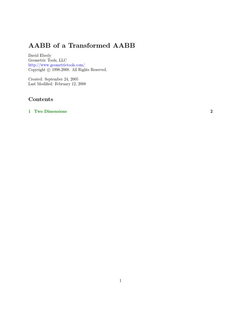 AABB of A Transformed AABB | PDF | Theoretical Computer Science ...