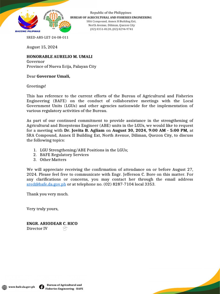Meeting Request for LGU Strengthening | PDF