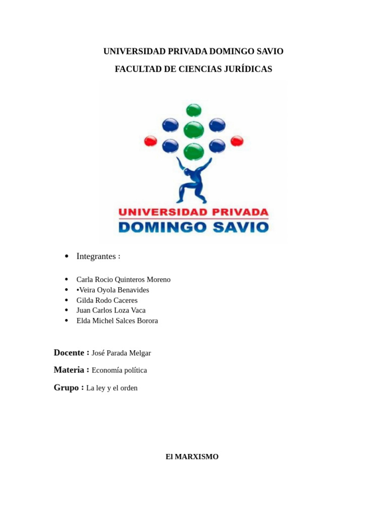 Análisis Del Marxismo Y Su Impacto Social Pdf Marxismo Karl Marx 