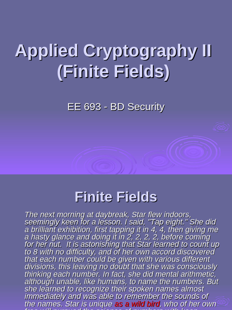 NSF BD Lec4 | PDF | Field (Mathematics) | Group (Mathematics)