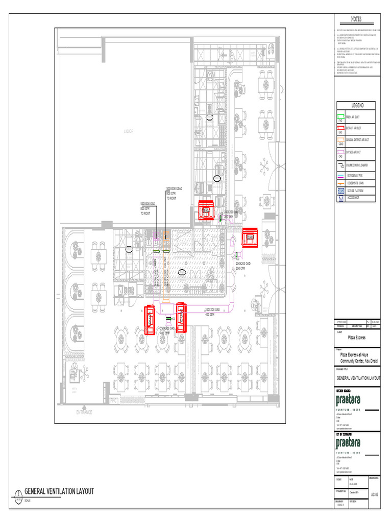 General Ventilation Layout for Pizza Express | PDF | Building ...