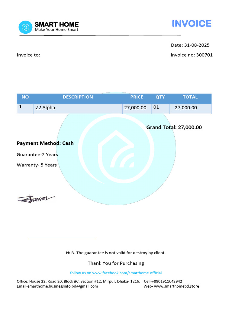 StarTech Invoice #300701 | PDF