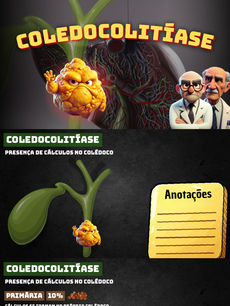 Coledocolitíase: Diagnóstico e Tratamento | PDF | Sistema digestivo ...