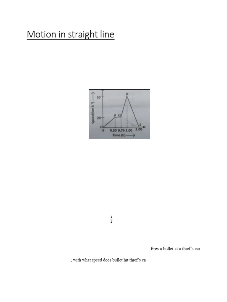 Motion Problems: Kinematics and Dynamics | PDF | Speed | Velocity
