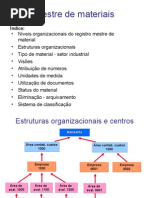 Mestre de Materiais Fornecedores