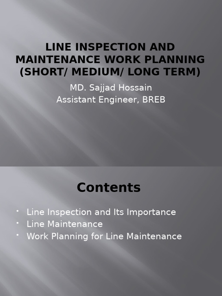 Line Inspection & Maintenance Planning | PDF | Electric Power ...