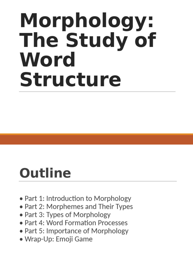 Understanding Word Structure in Morphology | PDF | Morphology ...