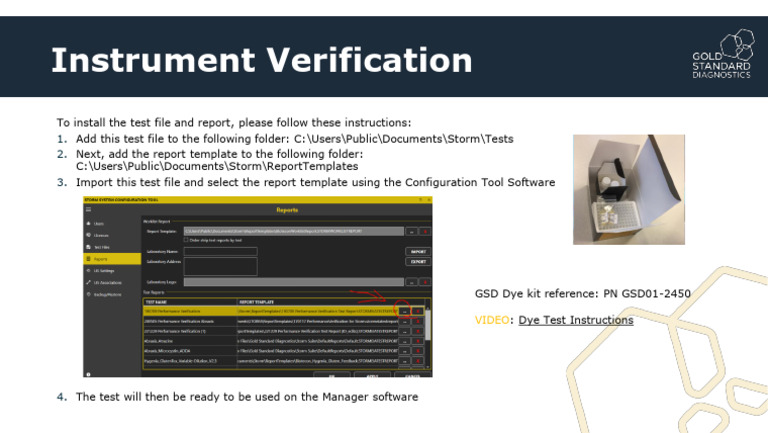Instrument Verification Setup Guide | PDF