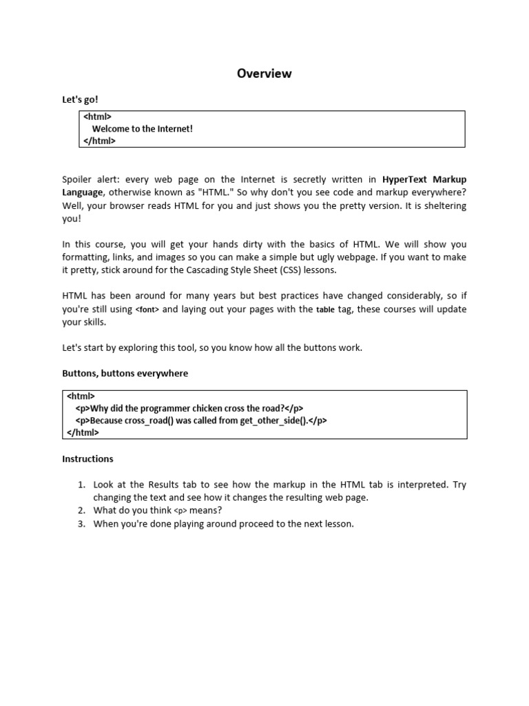 HTML Basics: Create Your First Webpage | PDF | Hyperlink | Html Element