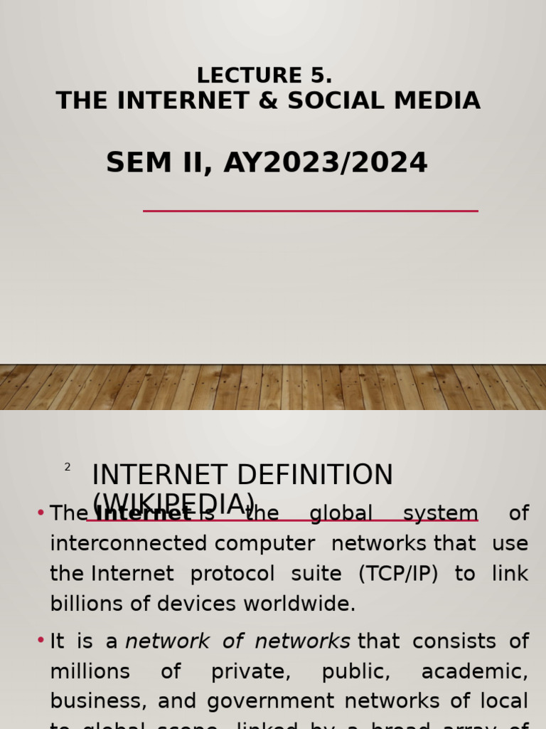 Internet and Social Media Overview | PDF | World Wide Web | Internet & Web