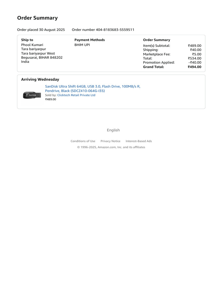 Order Details | PDF