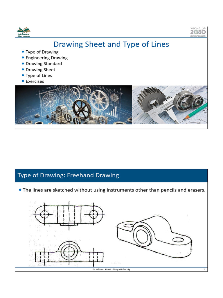 Drawing Sheet and Type of Lines - GE107 | PDF