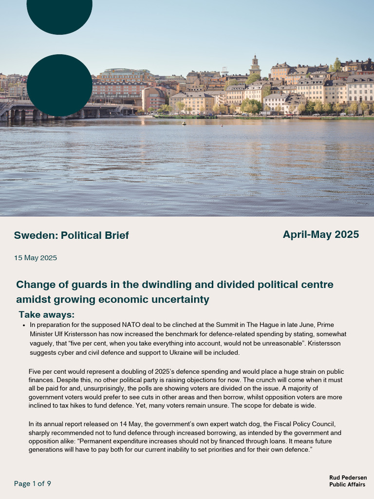 Sweden's Defence Spending and Economic Outlook | PDF | Sweden | Recep ...