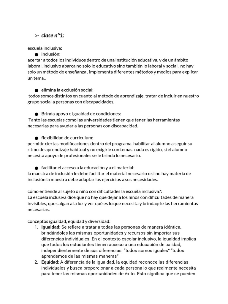 Educación Inclusiva: Principios y Prácticas | PDF | Plan de estudios ...