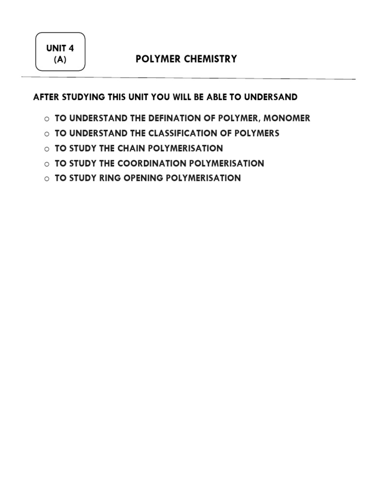 Understanding Polymer Chemistry Basics | PDF | Polymerization | Polymers