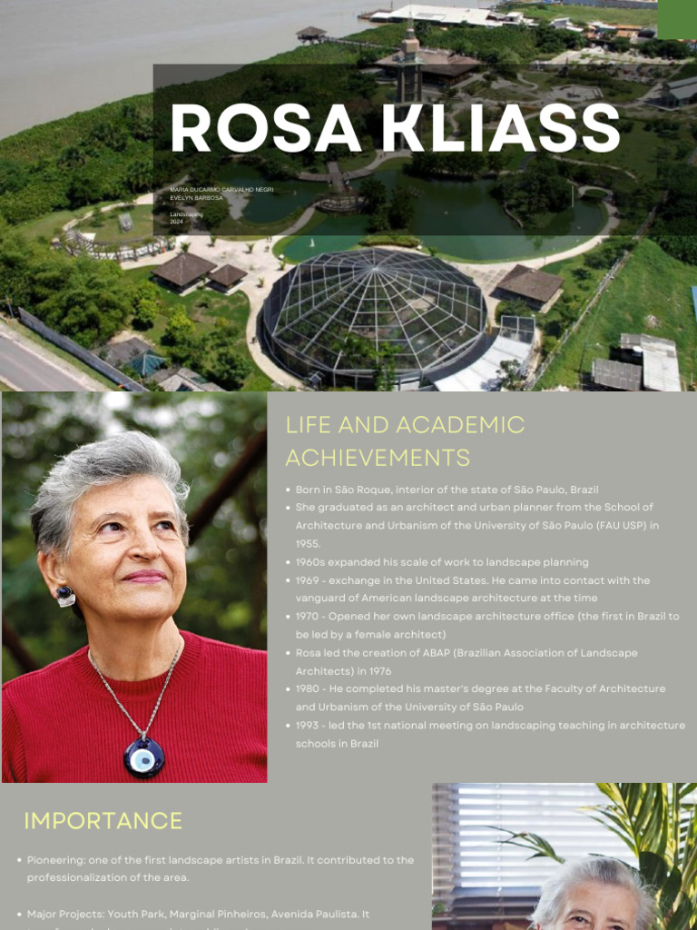 Rosa Kliass: Pioneer of Landscape Architecture | PDF | Nature ...