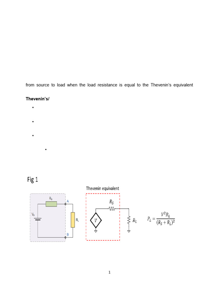 Maximum Power Transfer Theorem Explained | PDF | Electronic Circuits ...