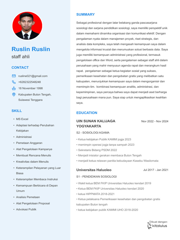 Ruslin Ruslin: Staff Ahli | PDF