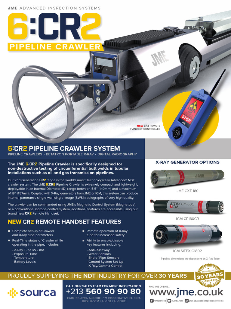Advanced Pipeline Crawler NDT System | PDF | Nondestructive Testing | X Ray