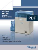 600 Dpi 24 Bit Color Printing Speed 160 Cards/hr: Nisca'S New Retransfer Plastic Card Printer