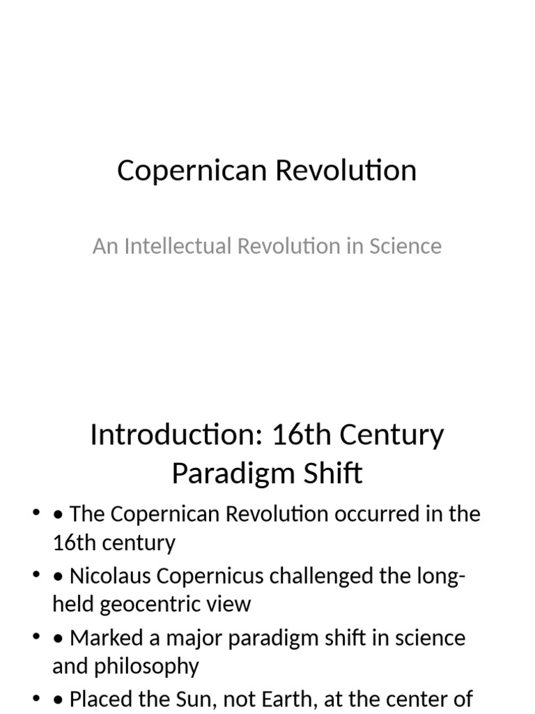 Copernican Revolution Paradigm Improved | PDF | Heliocentrism | Science
