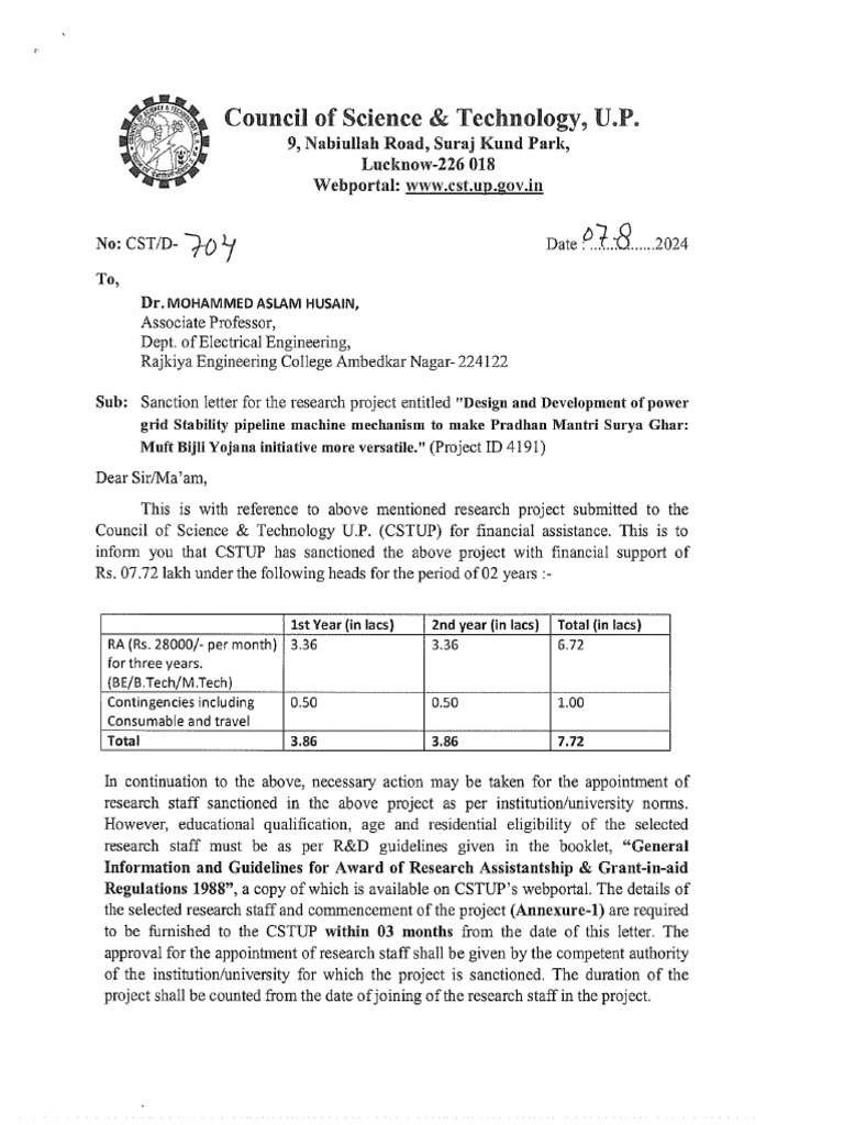 Upcst-Project Eed 240824 | PDF