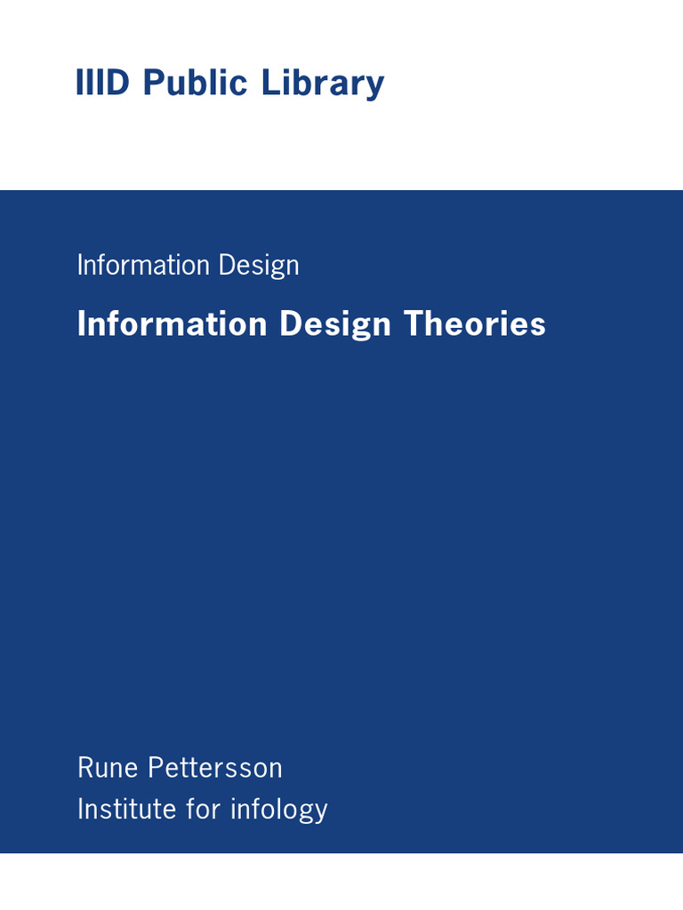 Information Design Theories | PDF | Information | Knowledge