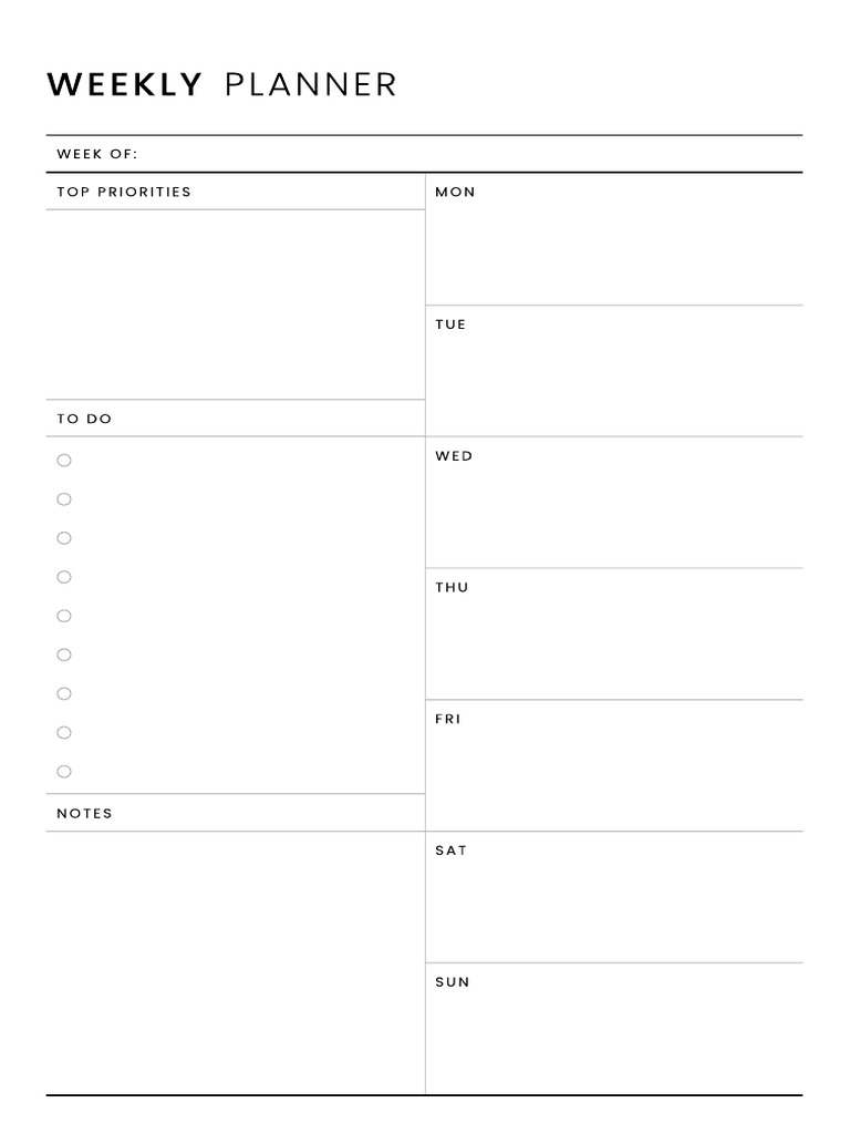 Weekly Planner 1 | PDF