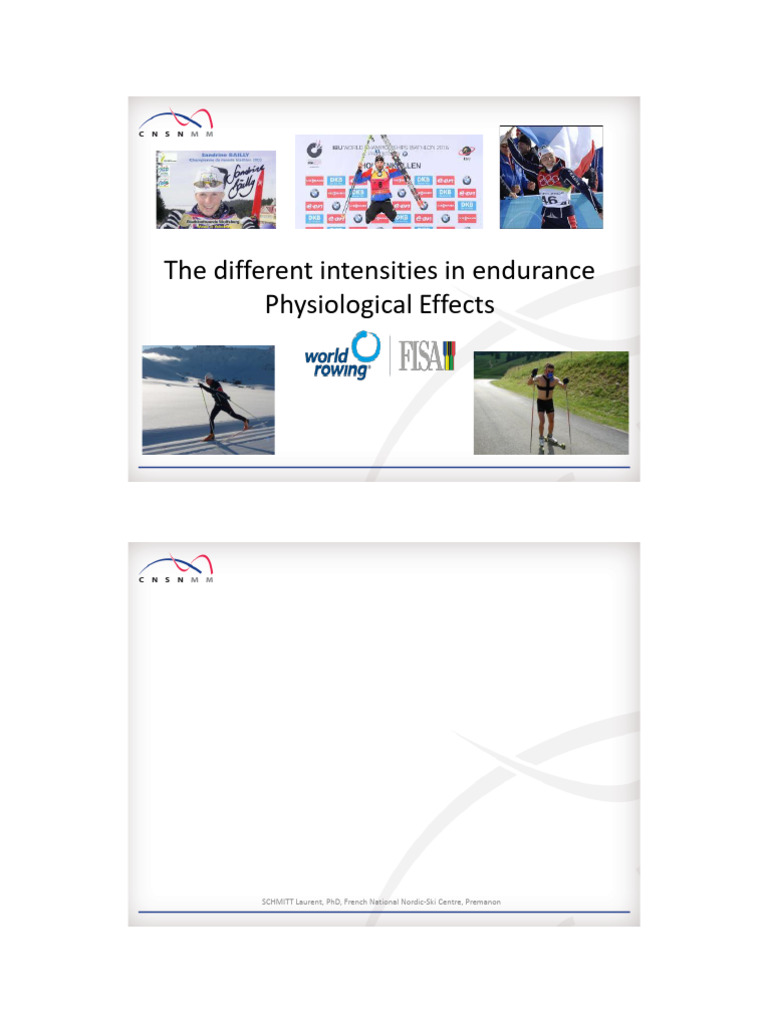 Physiological Effects of Training Intensities Laurent Schmitt | PDF ...