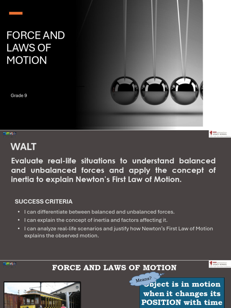 Understanding Forces and Motion Laws | PDF | Force | Inertia