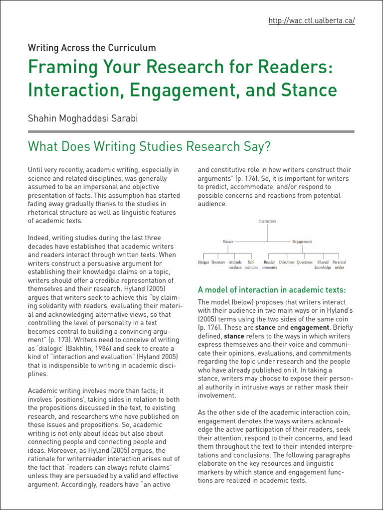 Academic Writing: Stance and Engagement | PDF | Cognition | Human ...