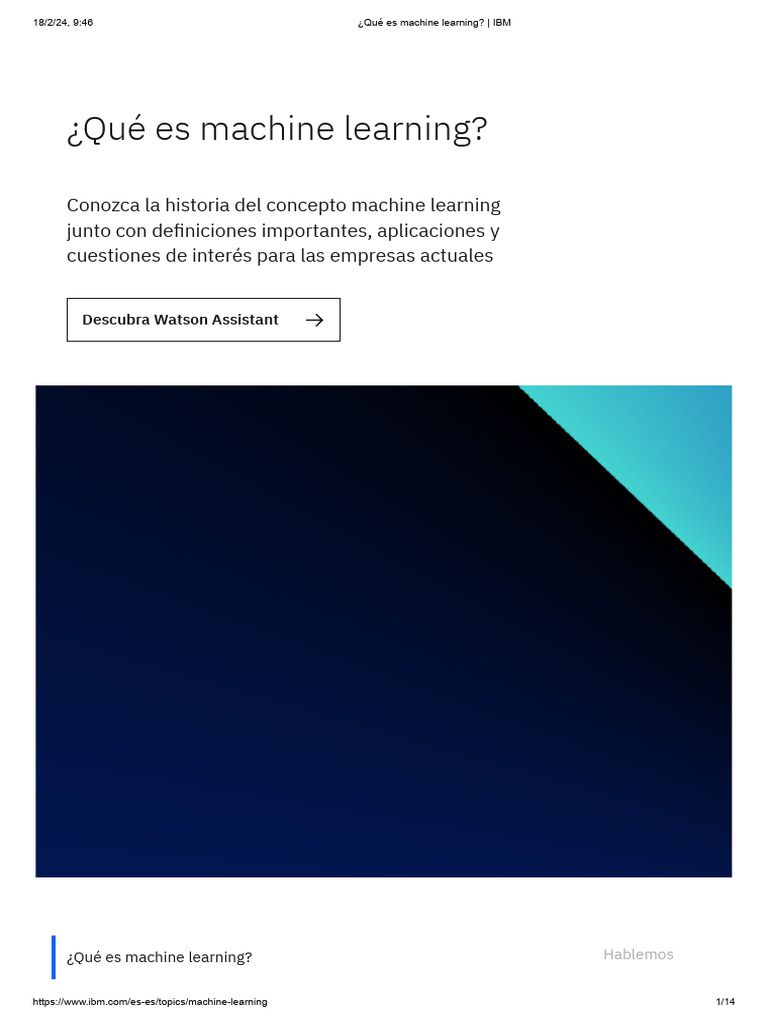 3 - ¿Qué Es Machine Learning - IBM | PDF | Aprendizaje automático ...