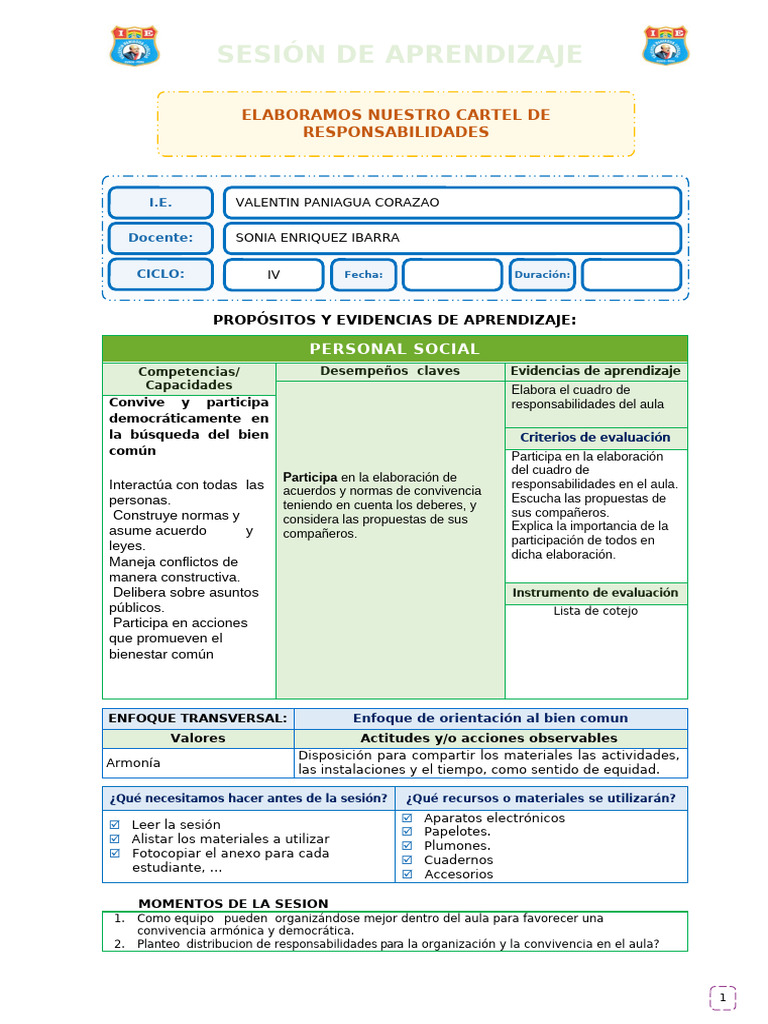 Normas de Convivencia en el Aula | PDF | Aprendizaje
