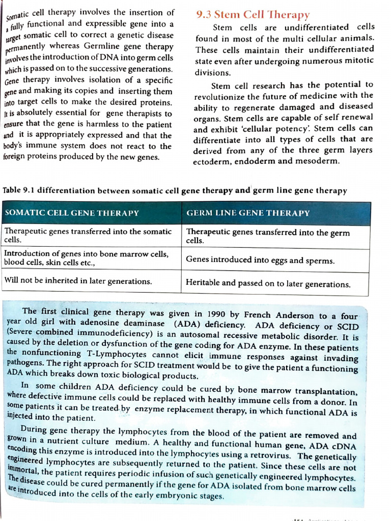 STEM CELL Technology NOTES | PDF | Gene Therapy | Cell Potency
