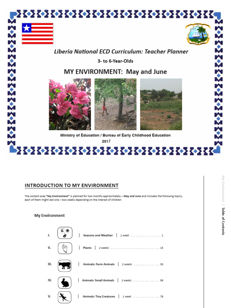 Liberia ECD Curriculum: My Environment Guide | PDF | Plants | Petal